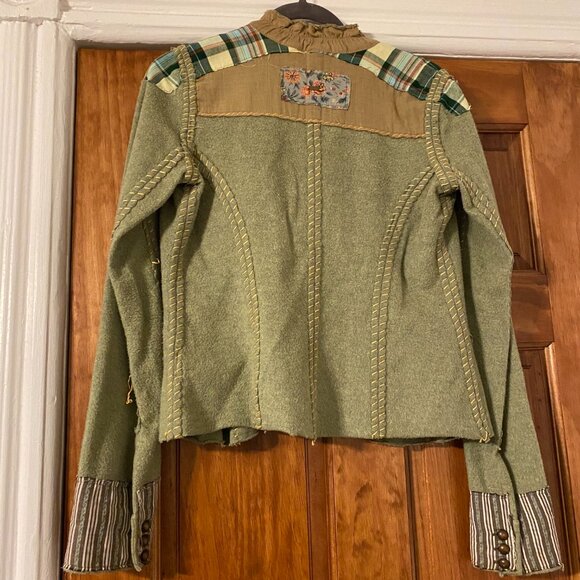 Vintage Free People Reversible Felt Patchwork Coat - Picture 2 of 12